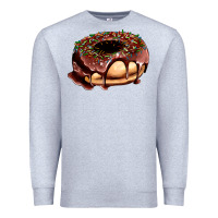 Heather Grey chocolate donut with candies Premium Sweatshirt - AdoDesignShop