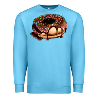 Ocean Blue chocolate donut with candies Premium Sweatshirt - AdoDesignShop