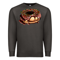 Smoke chocolate donut with candies Premium Sweatshirt - AdoDesignShop