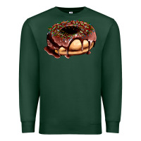 Sports Green chocolate donut with candies Premium Sweatshirt - AdoDesignShop