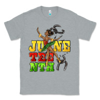 Heather Grey juneteenth Classic Tee - CowGirlArtShop