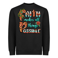 Black faith makes all things possible Heavyweight Sweatshirt - BarkalooDesign