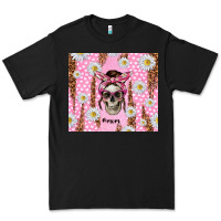 Black skull mom pink glitter with daisy Premium Tee - TumblerDesignByShophia