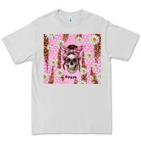 Dove Grey skull mom pink glitter with daisy Premium Tee - TumblerDesignByShophia
