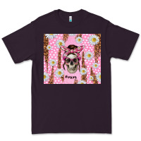 Plum skull mom pink glitter with daisy Premium Tee - TumblerDesignByShophia