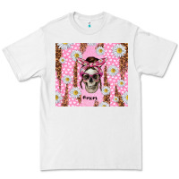 White skull mom pink glitter with daisy Premium Tee - TumblerDesignByShophia