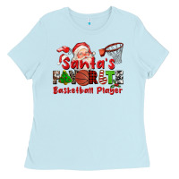 Santas Favorite Basketball Player Ladies Tee | Teevron