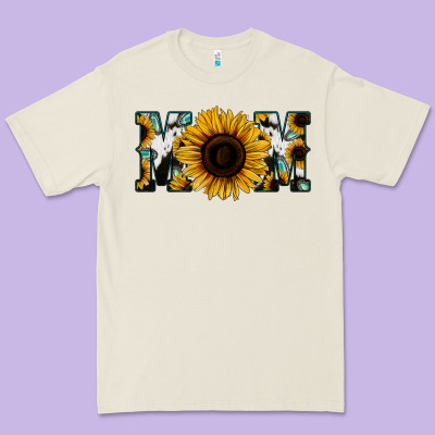 Sunflower Cowhide Mom Premium Tee Designed By Jasminsmagicworld