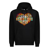Black Happy Valentınes Day Premium Hoodie - CowhideDigitalArt