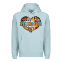 Blue Mist Happy Valentınes Day Premium Hoodie - CowhideDigitalArt