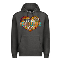 Charcoal Heather Happy Valentınes Day Premium Hoodie - CowhideDigitalArt