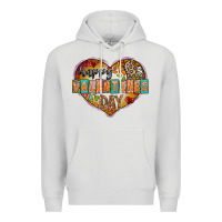 Dove Grey Happy Valentınes Day Premium Hoodie - CowhideDigitalArt
