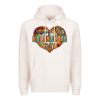 Pale Pink Happy Valentınes Day Premium Hoodie - CowhideDigitalArt