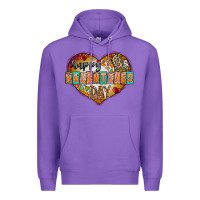 Purple Happy Valentınes Day Premium Hoodie - CowhideDigitalArt