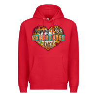 Red Happy Valentınes Day Premium Hoodie - CowhideDigitalArt