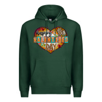 Sports Green Happy Valentınes Day Premium Hoodie - CowhideDigitalArt