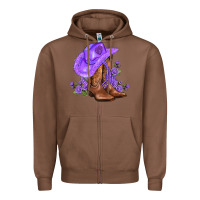 Chestnut purple cowgirl  and roses Zipper Hoodie - AdoDesignShop