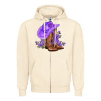 Sandshell purple cowgirl  and roses Zipper Hoodie - AdoDesignShop