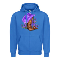 True Royal purple cowgirl  and roses Zipper Hoodie - AdoDesignShop