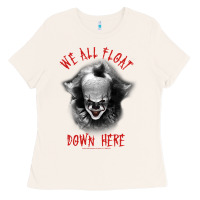 Bone IT Movie Pennywise We All Float Down Here Ladies Tee - maiPhamDesign