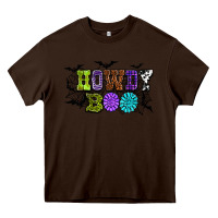Chocolate Brown Halloween howdy boo Heavy Core Tee - NancyCooperArtShop