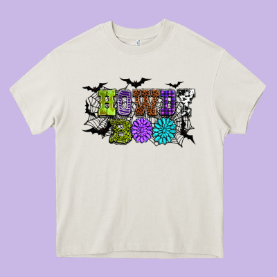 Halloween Howdy Boo Heavy Core Tee Designed By Nancycooperartshop