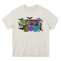 Cream Halloween howdy boo Heavy Core Tee - NancyCooperArtShop