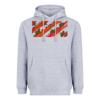 Heather Grey leopar and cowhide with mistletoe Heavyweight Hoodie - AdoDesignShop