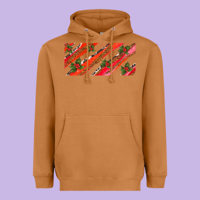 Leopar And Cowhide With Mistletoe Heavyweight Hoodie Designed By Adodesignshop