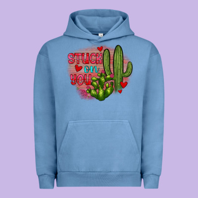 Stuck On You Cactus Urban Hoodie Designed By Jahusdesignshop