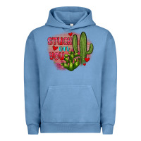 Pigment Pebble Blue stuck on you cactus Urban Hoodie - JahusDesignShop