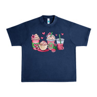 Navy valentines day coffee cups Urban Heavy Tee - OliviaCreatesArt