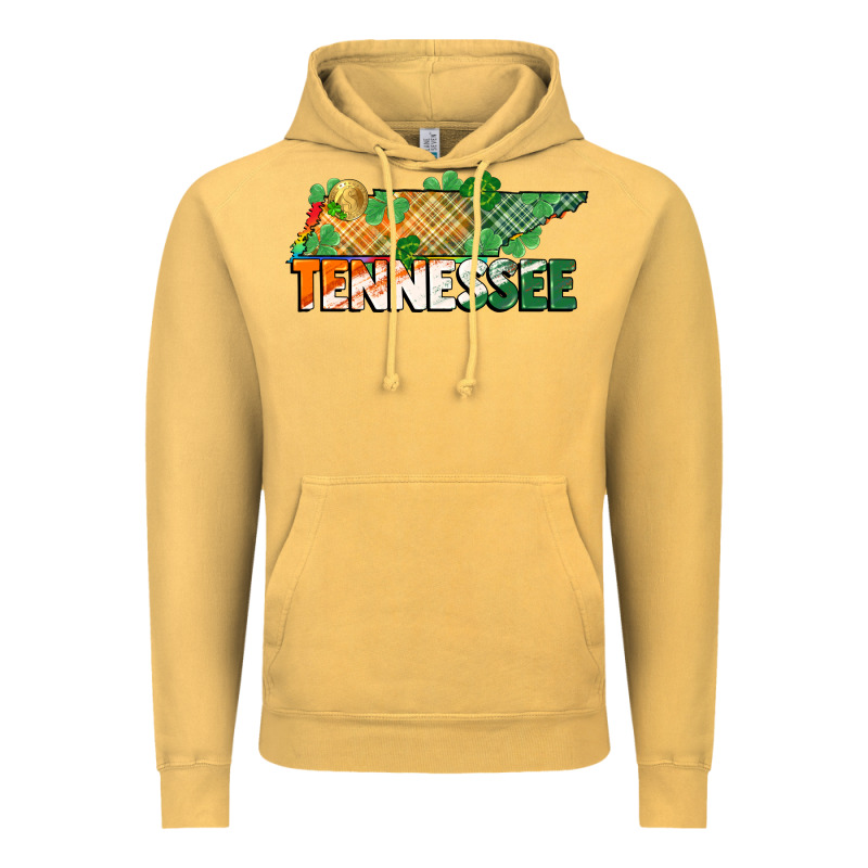Tennessee Map St Patricks Day Vintage Hoodie by FaDigitalArtStudio | Teevron