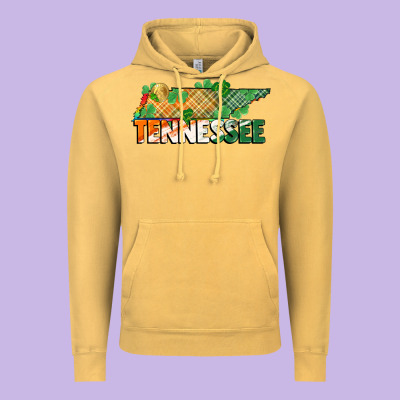 Tennessee Map St Patricks Day Vintage Hoodie Designed By Fadigitalartstudio