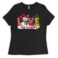 Black love christmas snowman Ladies Tee - CowGirlArtShop