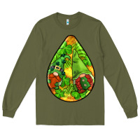 Army Green st.patrick's teardrop earrings Long Sleeve Tee - FaDigitalArtStudio