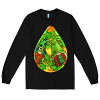 Black st.patrick's teardrop earrings Long Sleeve Tee - FaDigitalArtStudio