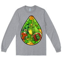 Heather Grey st.patrick's teardrop earrings Long Sleeve Tee - FaDigitalArtStudio