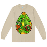 Mushroom st.patrick's teardrop earrings Long Sleeve Tee - FaDigitalArtStudio