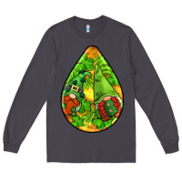 Smoke st.patrick's teardrop earrings Long Sleeve Tee - FaDigitalArtStudio