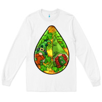 White st.patrick's teardrop earrings Long Sleeve Tee - FaDigitalArtStudio