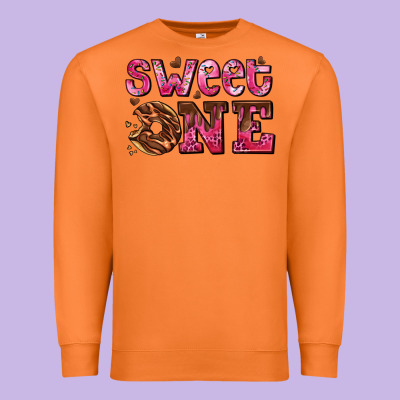 Sweet One Donut Premium Sweatshirt Designed By Adodesignshop