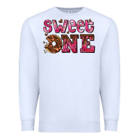 White sweet one donut Premium Sweatshirt - AdoDesignShop