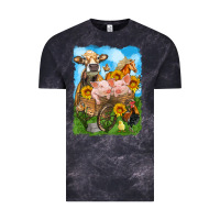 Cloud Black farm animals wagon olivia Vintage Tee - OliviaCreatesArt