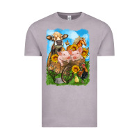 Vintage Zinc farm animals wagon olivia Vintage Tee - OliviaCreatesArt