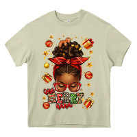 Mossy one merry nana christmas afro messy bun Heavy Core Tee - texasbilliewilder
