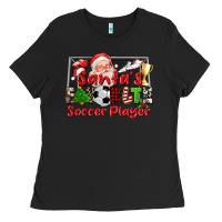 Black santas favorite soccer player Ladies Tee - CowGirlArtShop