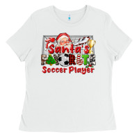 White santas favorite soccer player Ladies Tee - CowGirlArtShop