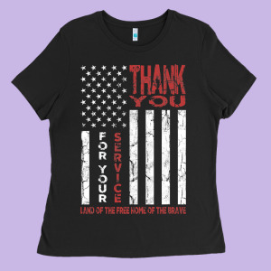 Thank You For Your Service   Veterans Day T Ladies Tee Designed By Maiphamdesign