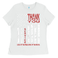 White thank you for your service   veterans day t Ladies Tee - maiPhamDesign